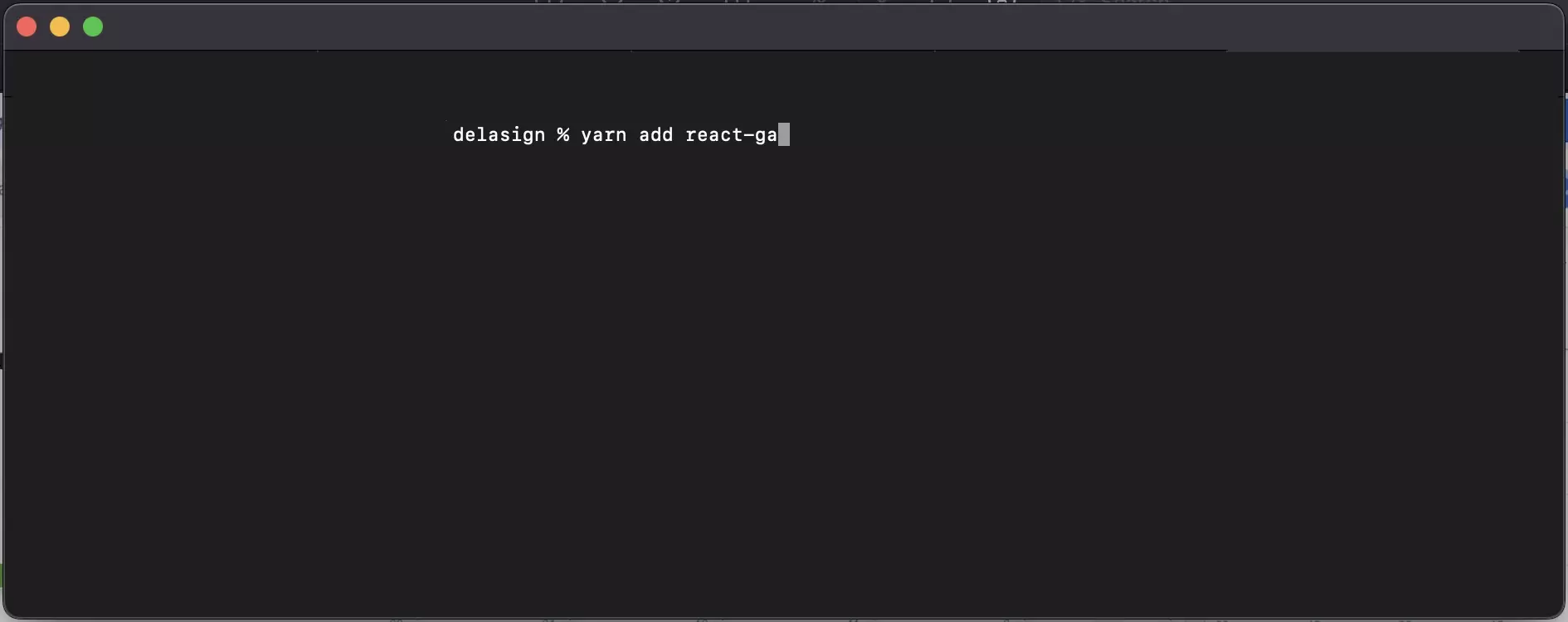 A screenshot of terminal showing you how to add dependencies.