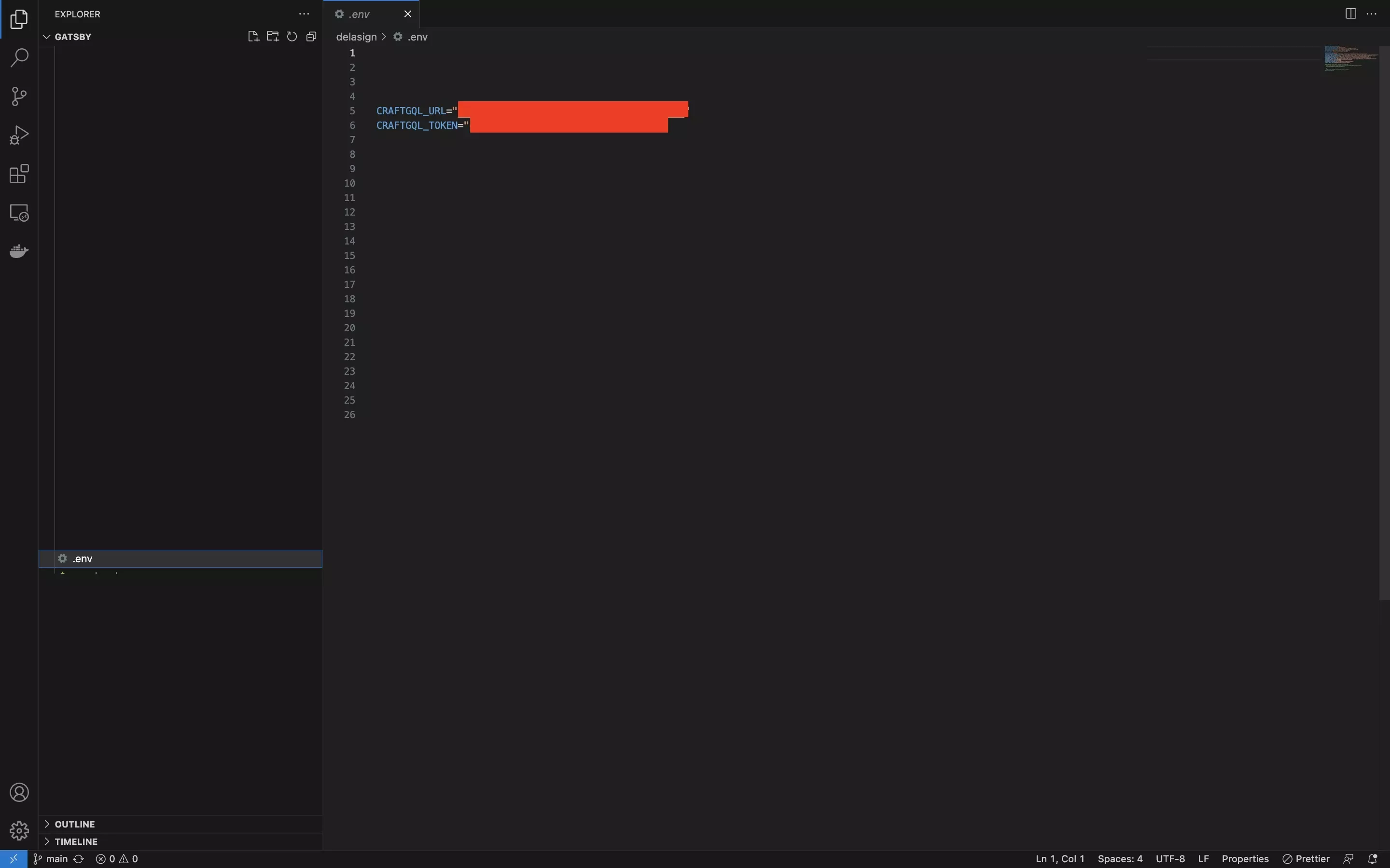 <p>A screenshot of VSCode highlighting the environment variables that you have to add to the .env file. Details listed below.</p>