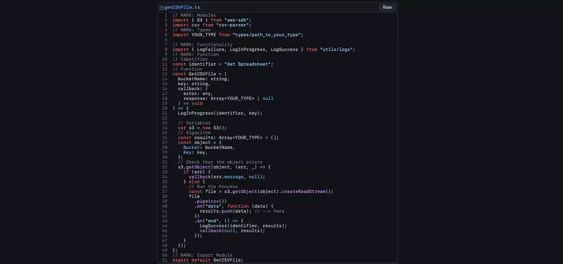 A screenshot of the code provided below.