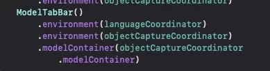 A screenshot of XCode showing how to apply the container to a View.