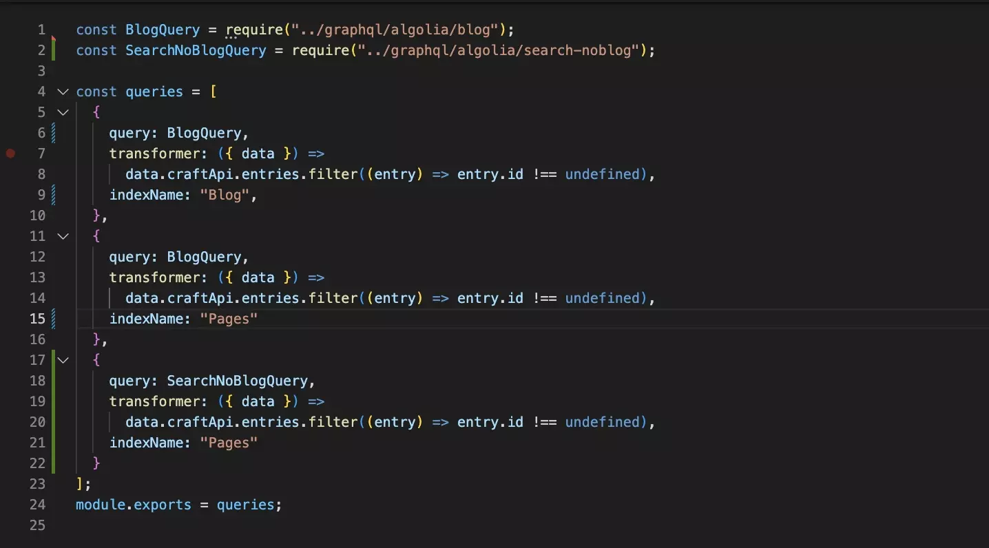 Sample Algolia Queries File.
