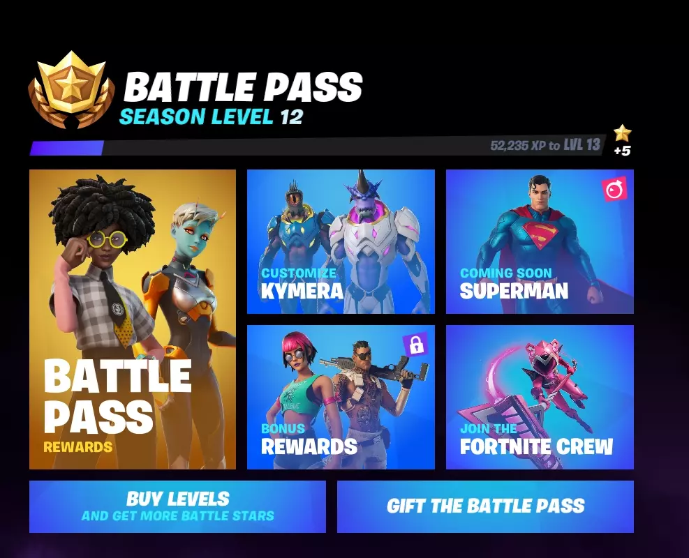 A Fortnite Battle Pass Banner.