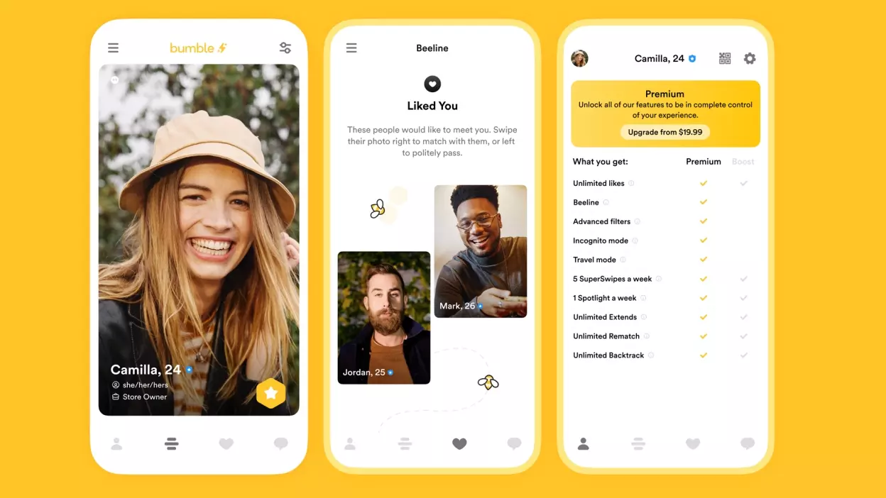 A banner advertising Bumble Premium.