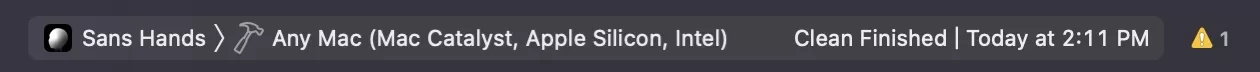 A screenshot of us cleaning Sans Hands for a MacOS Archive