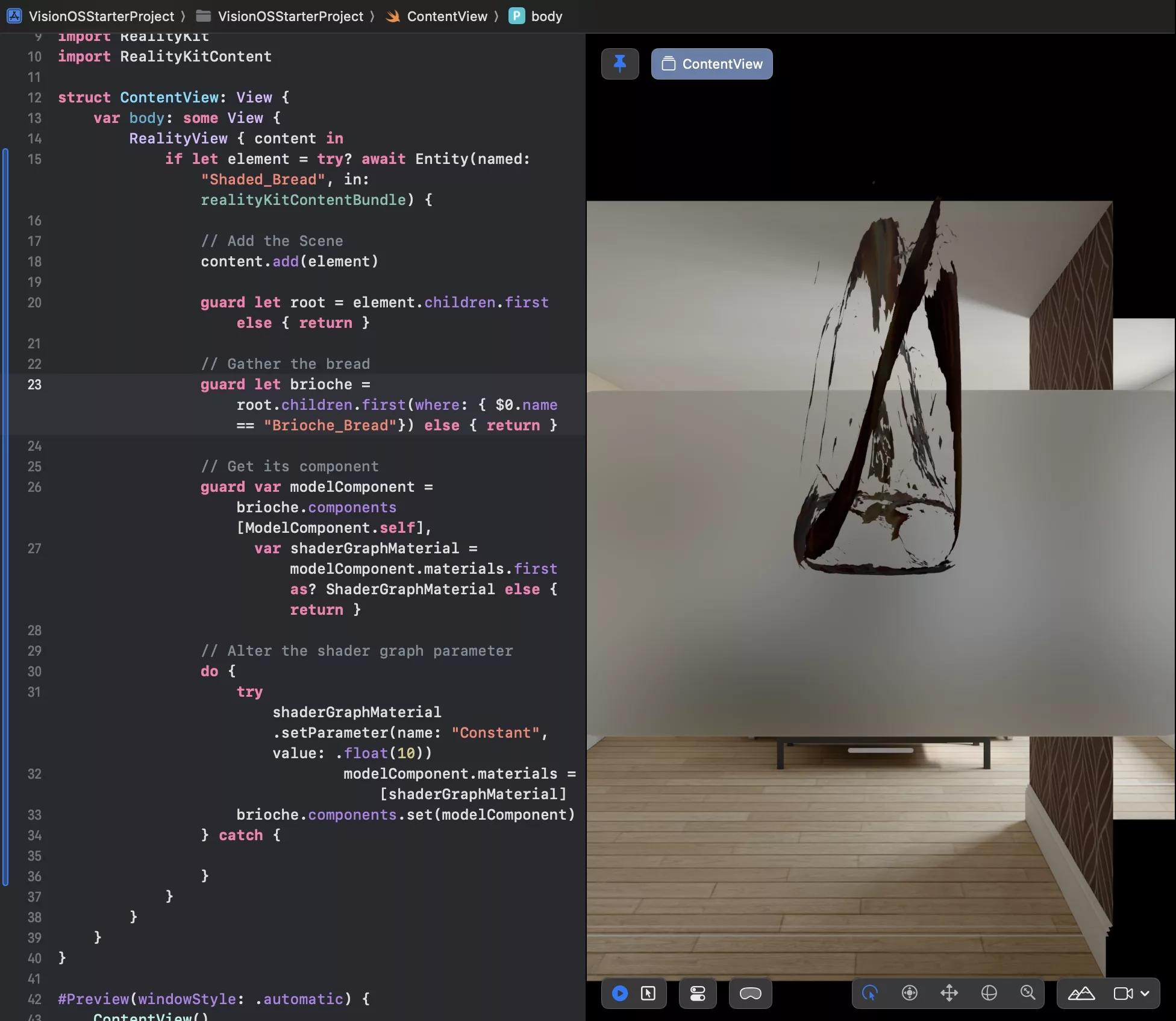 A screenshot of the code that we used to adjust the promoted input.