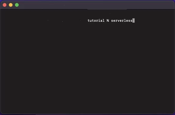 A screenshot of terminal showing you how to create a new Serverless project.
