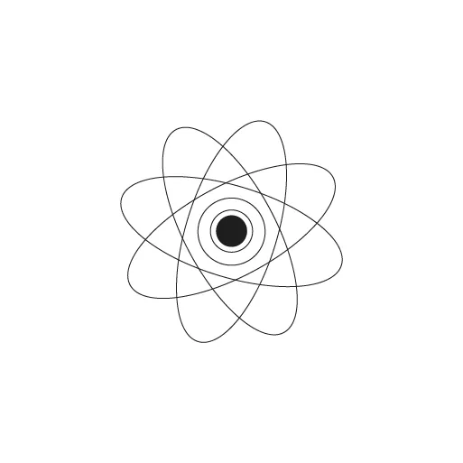 A nucleus symbol.