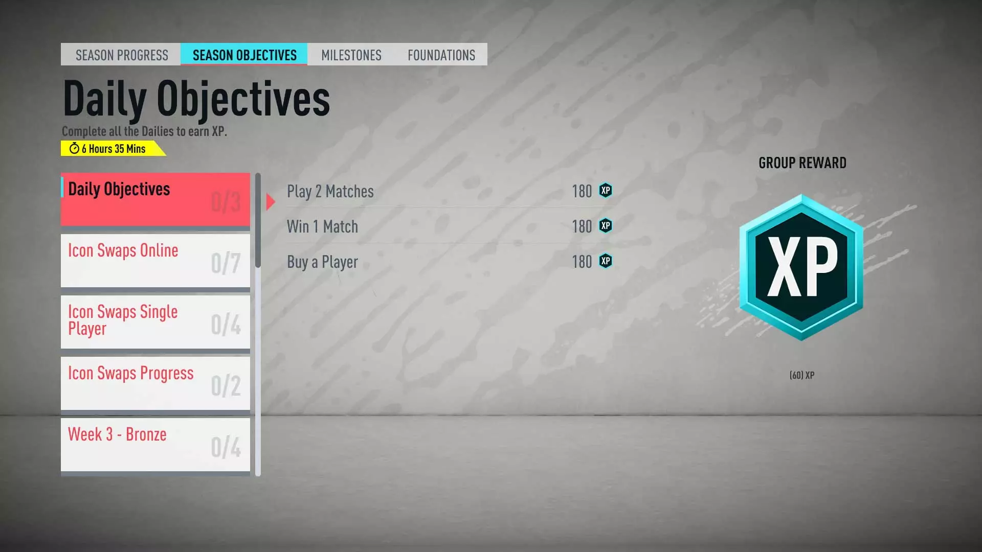 FIFA Daily Objectives