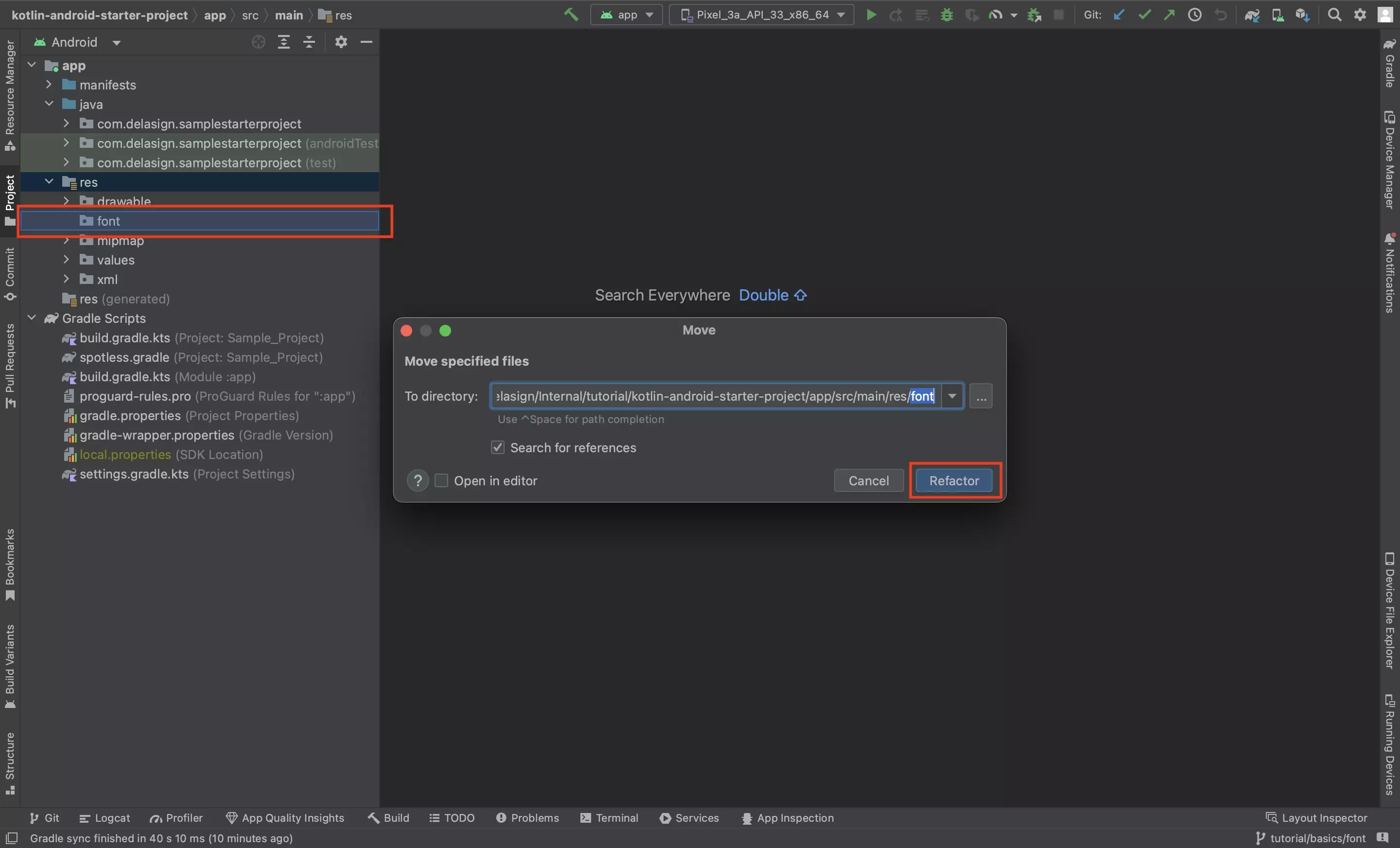 How to add a custom font to an Android Studio project
