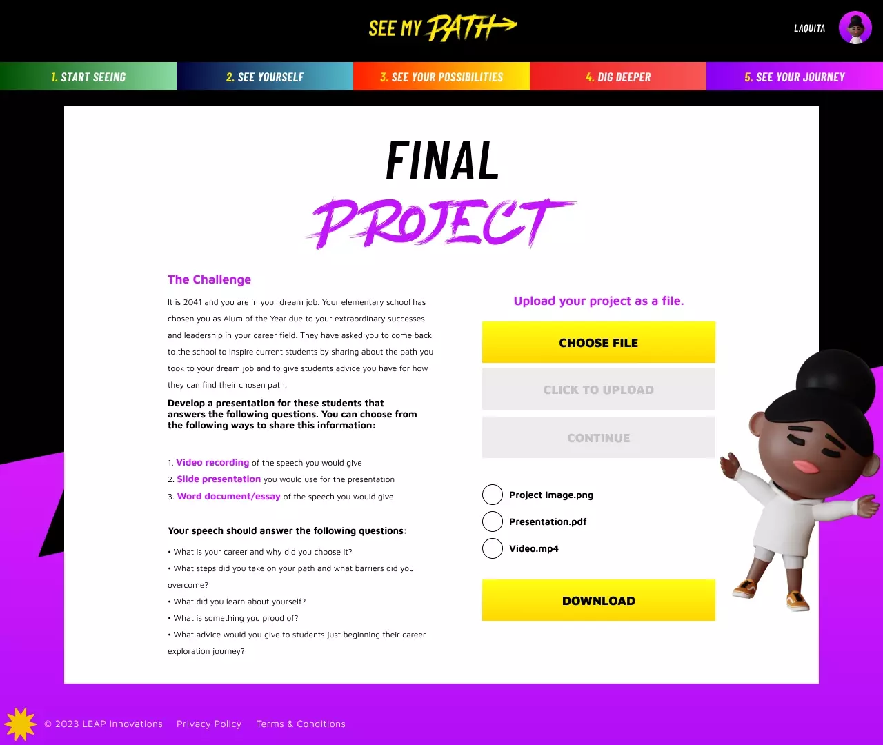 A See My Path Final Project page.