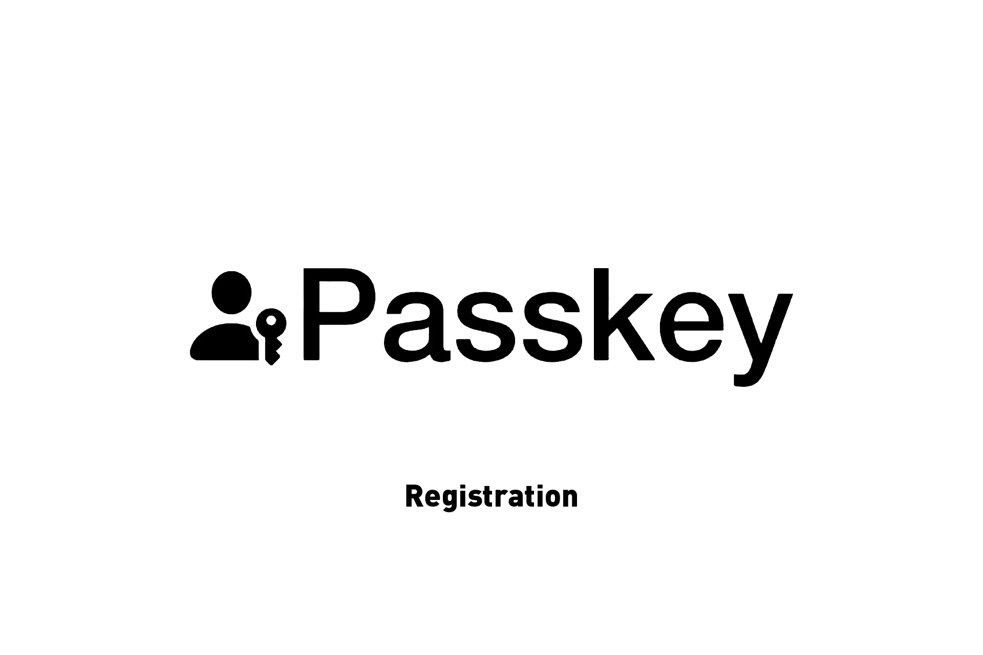 Apple's Passkey symbol with the word "Registration" below it.