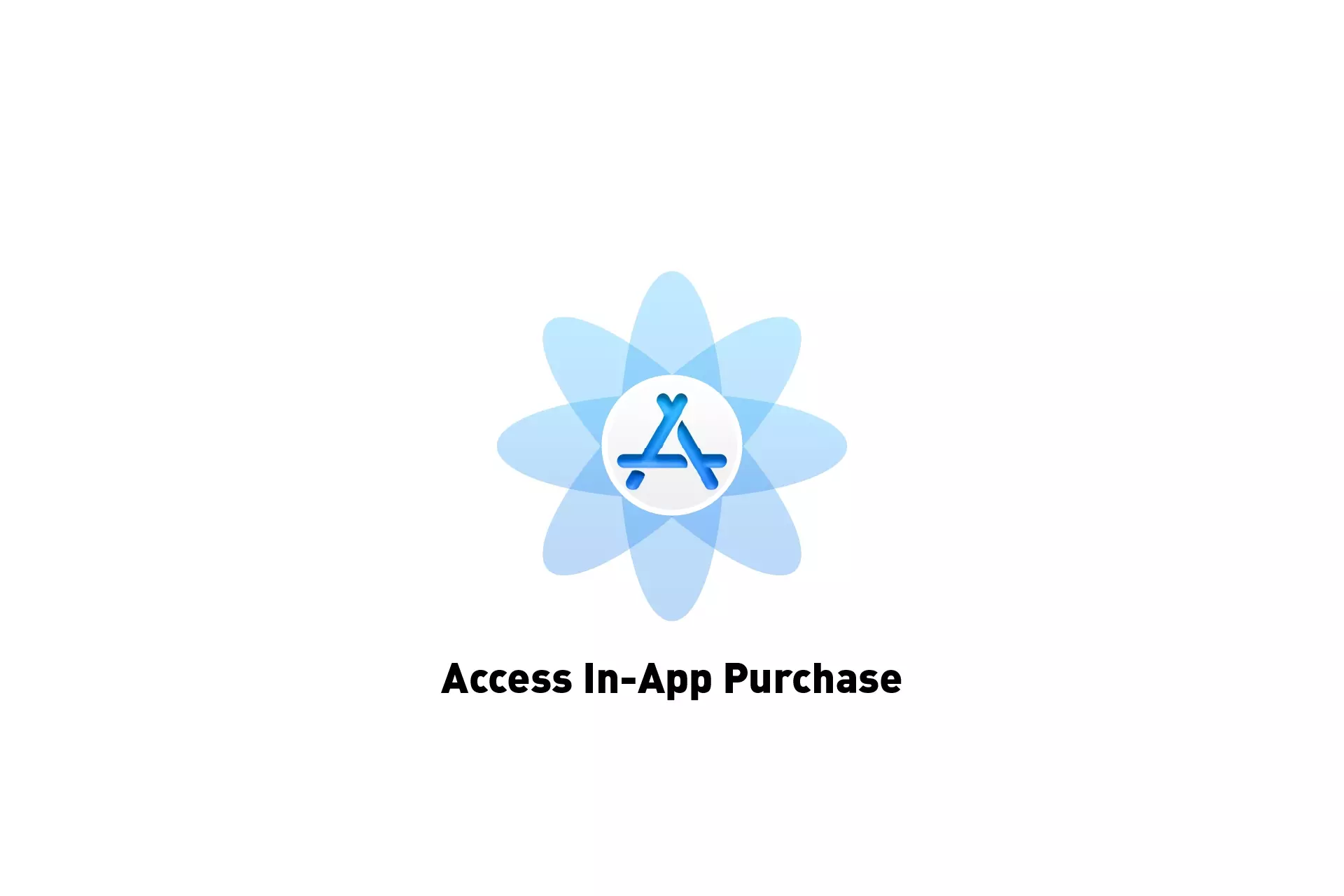 A flower that represents App Store Connect with the text "Access In-App Purchases" beneath it.