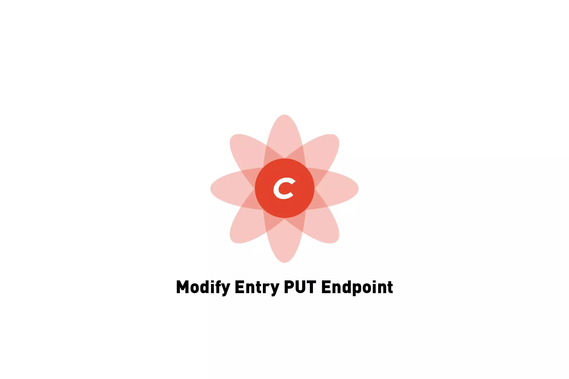 A flower that represents Craft CMS, beneath it sits the text "Modify Entry PUT Endpoint."