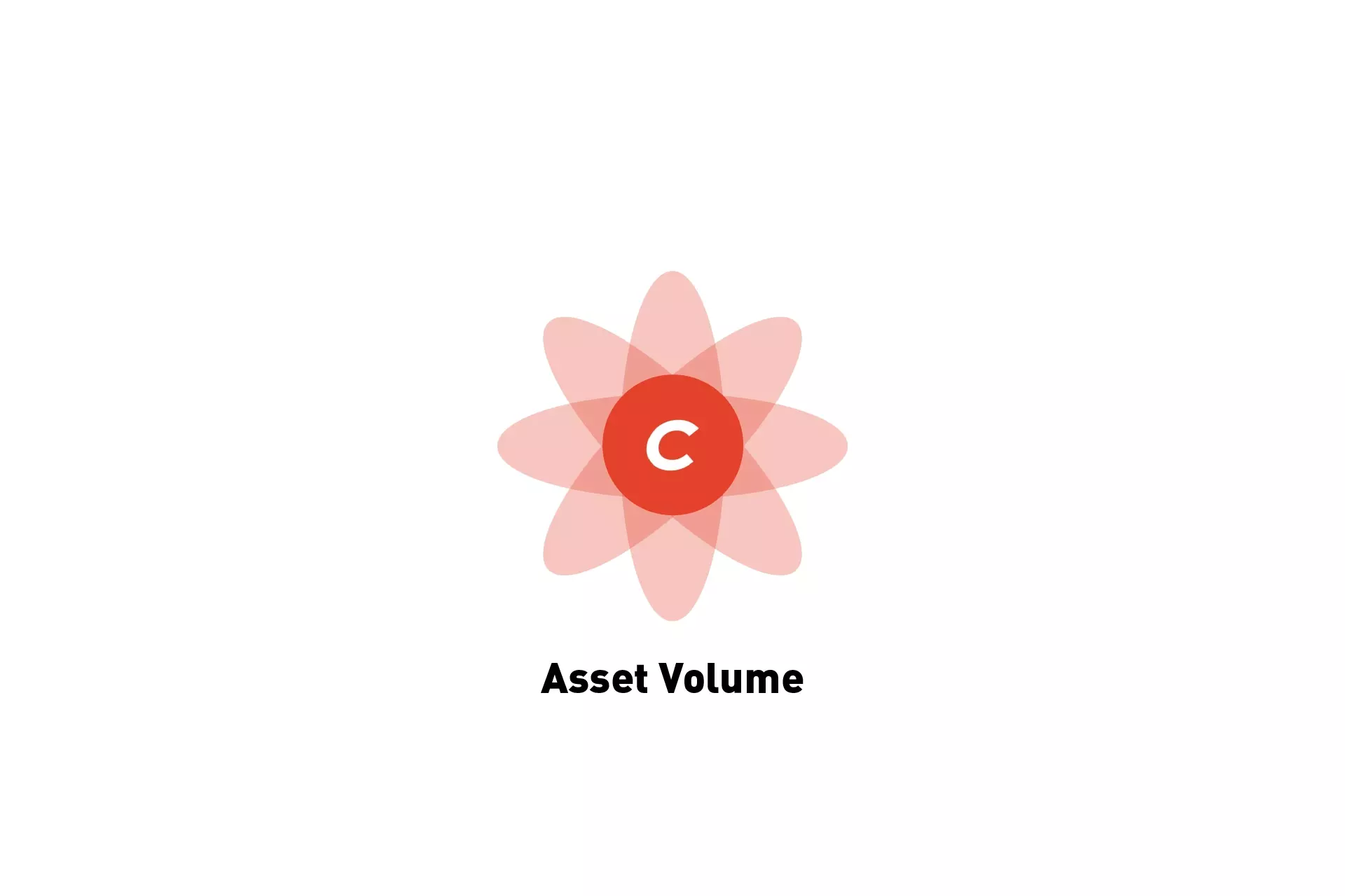 A flower that represents Craft CMS with the text "Asset Volume" beneath it.
