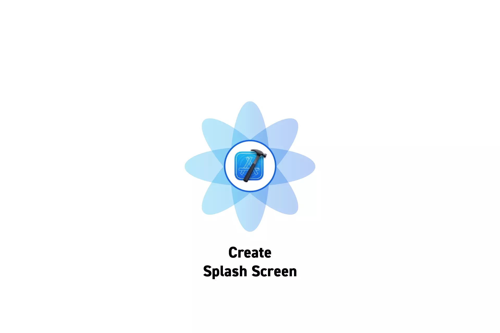 A flower that represents Xcode with the text "Create Splash Screen" beneath it.
