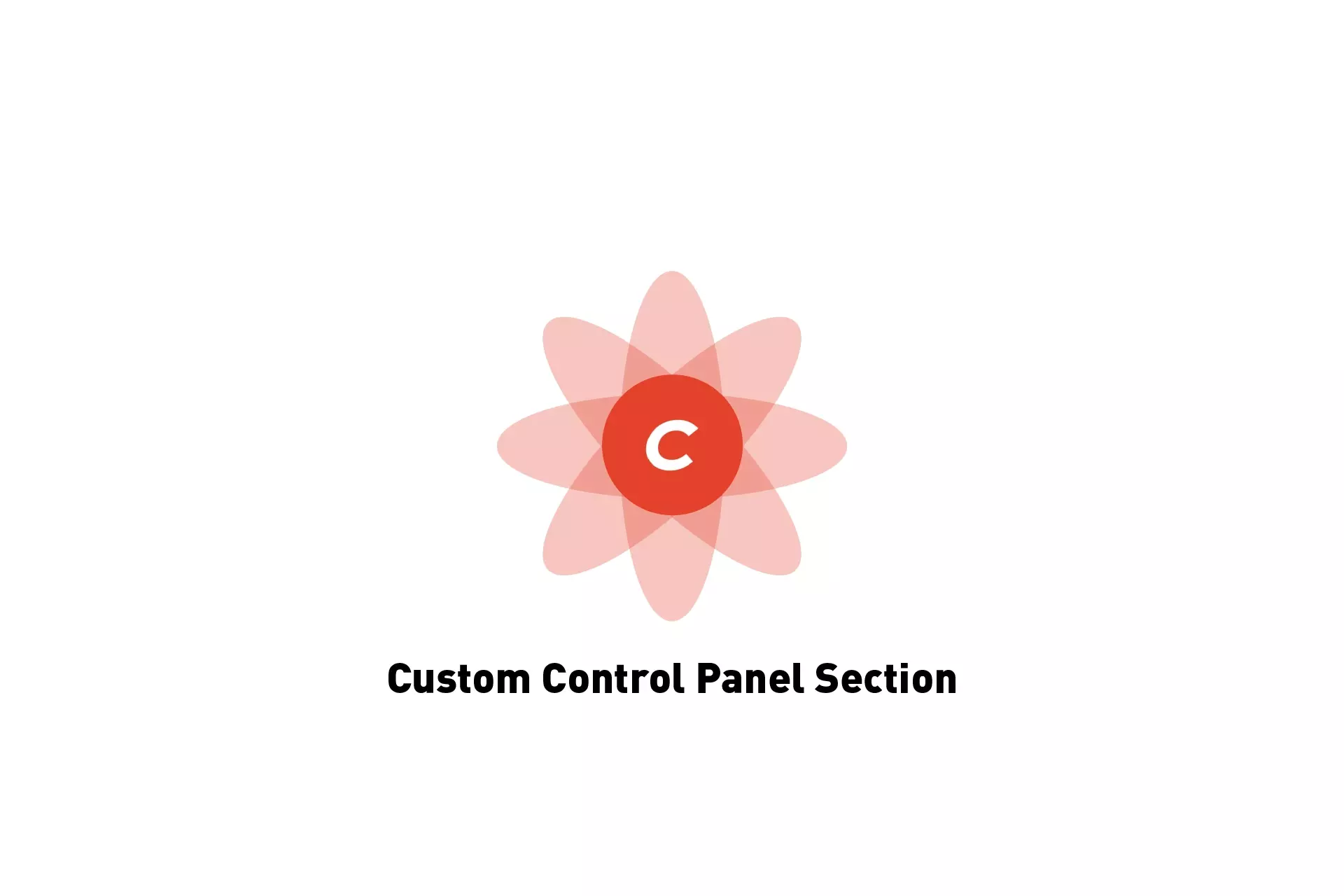 A flower that represents Craft CMS, beneath it sits the text "Custom Control Panel Section."
