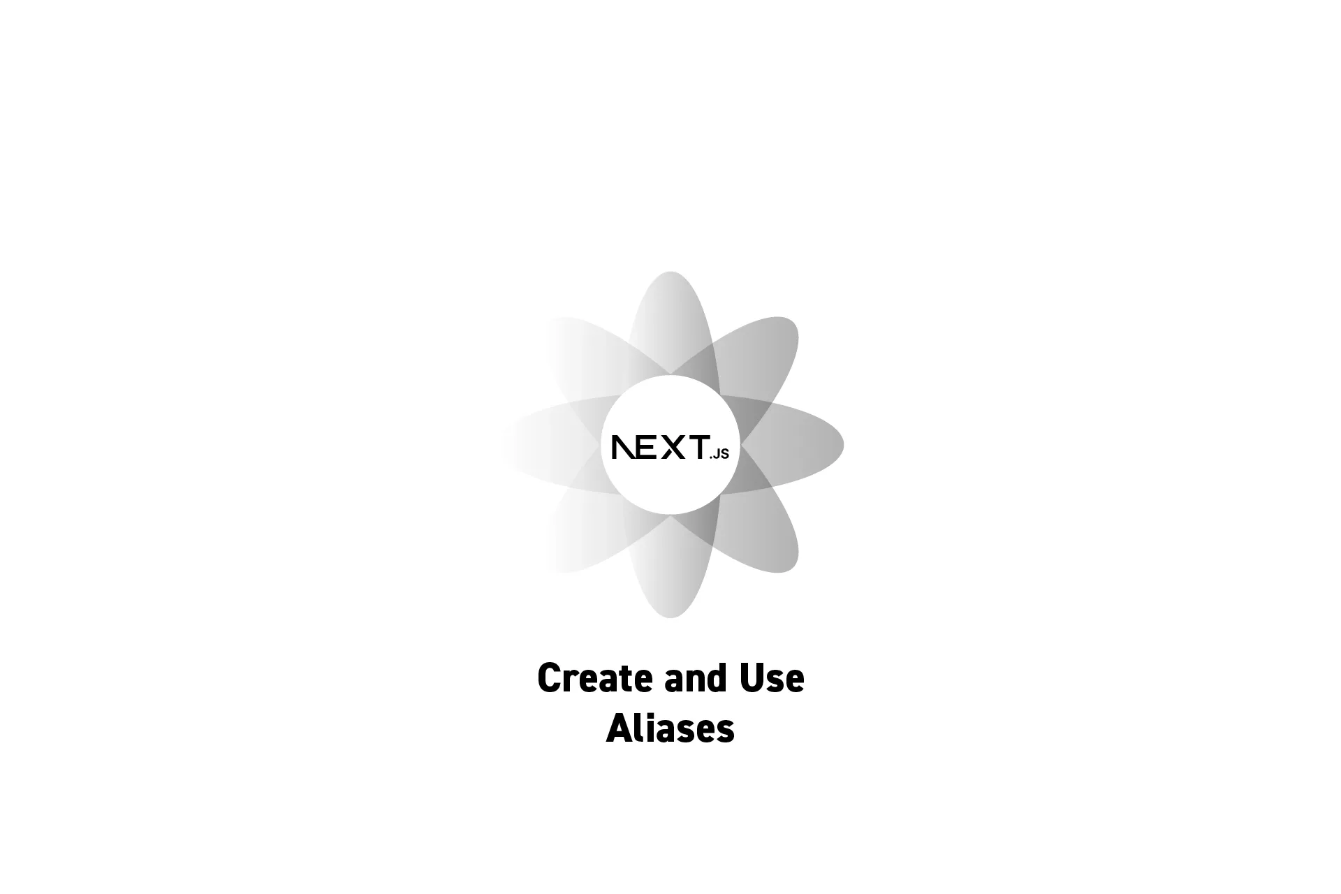 
<p>A flower that represents NextJS with the text "Create and Use Aliases” beneath it.</p>
<p></p>