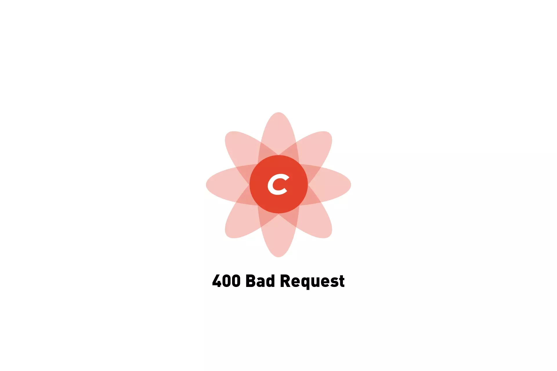 A flower that represents Craft CMS. Beneath it sits the text "400 Bad Request."