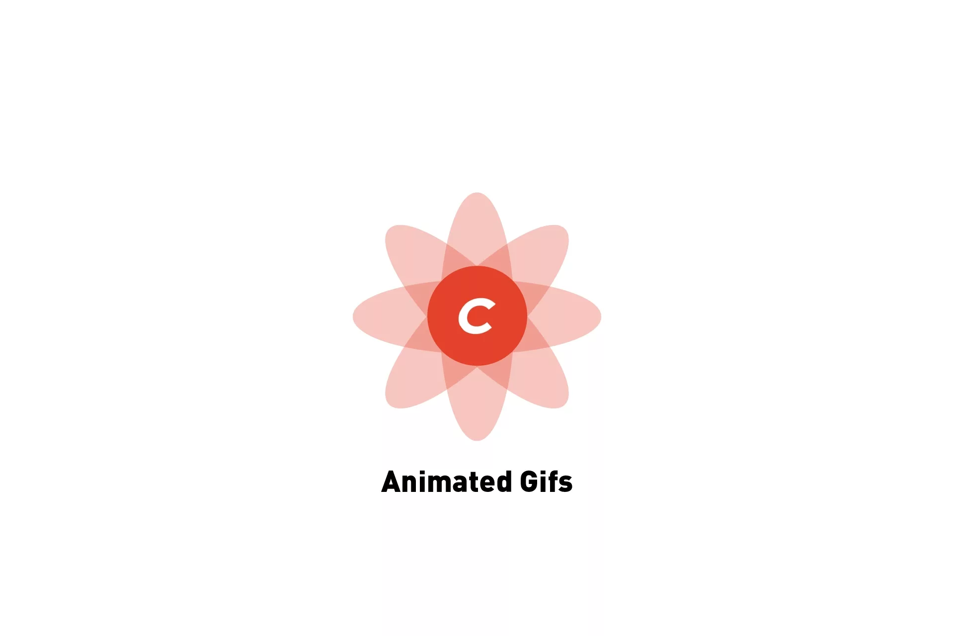 A Craft CMS Flower with the text 'Animated Gifs' beneath it.
