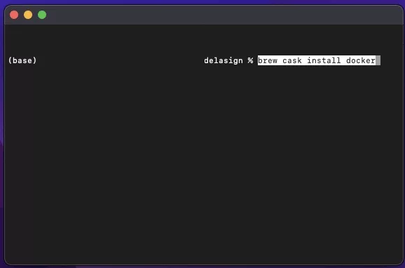 A screenshot of Terminal showing you how to run the line written below to install docker.