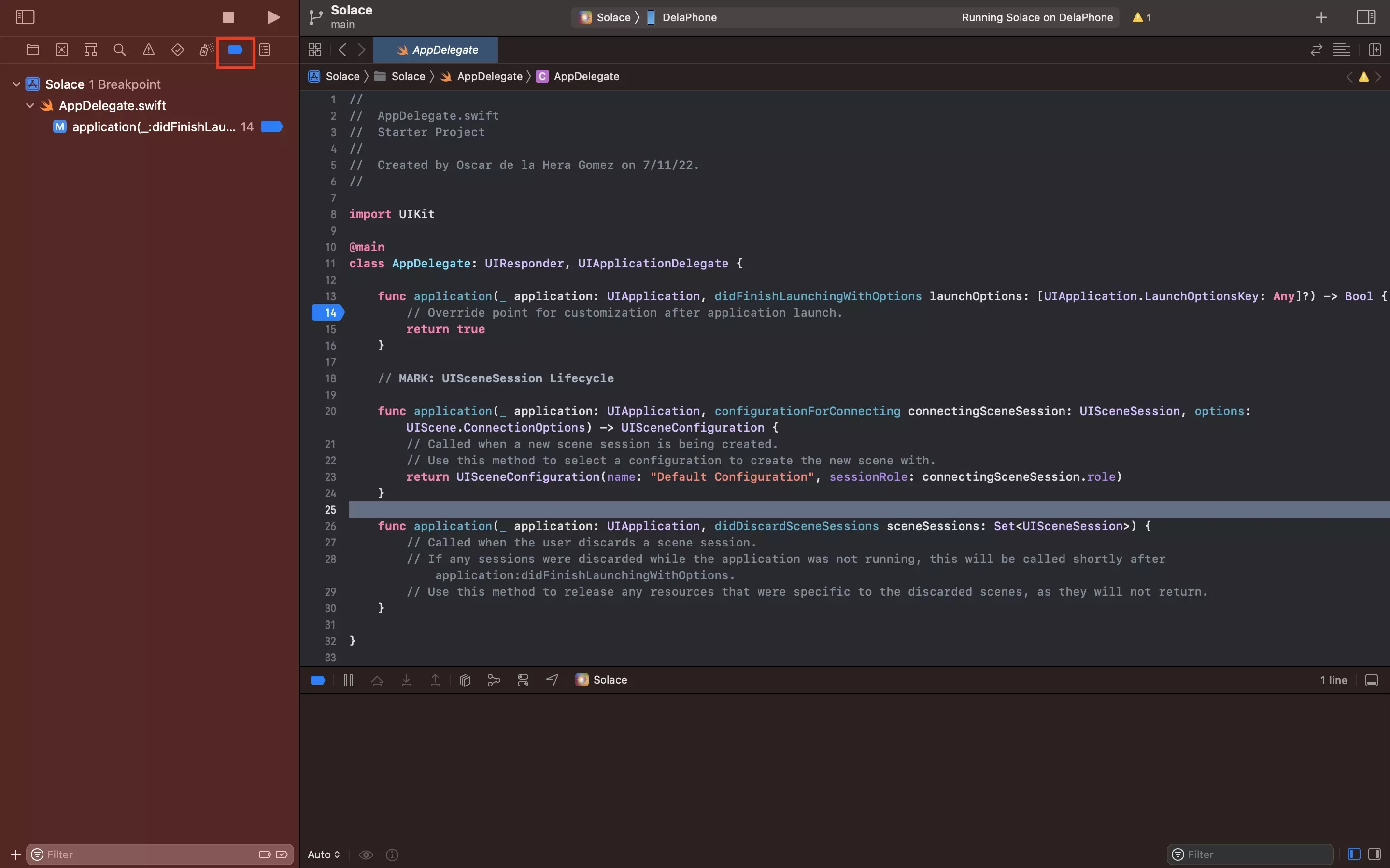 How To Remove A Breakpoint In XCode