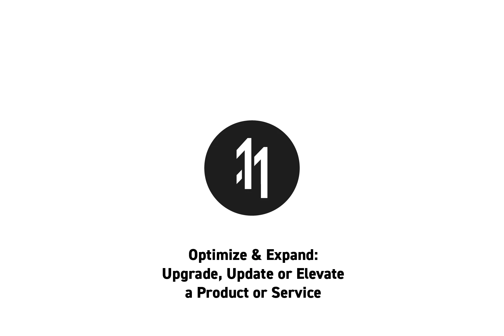 <p>The delasign logo with the text "Optimize &amp; Expand: Upgrade, Update or Elevate a Product or Service" beneath it.</p>