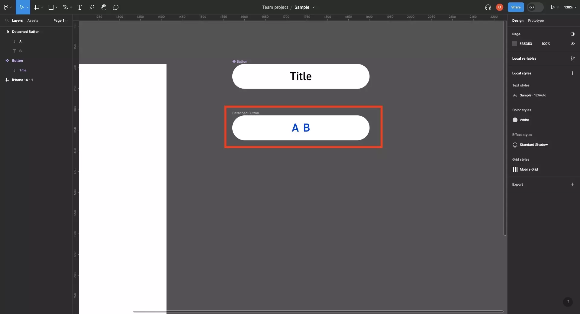 <p>A screenshot of Figma highlighting a frame that uses Auto Layout.</p>