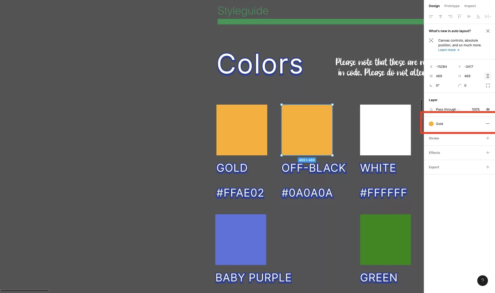If you select that color it will change the color to the saved color style.