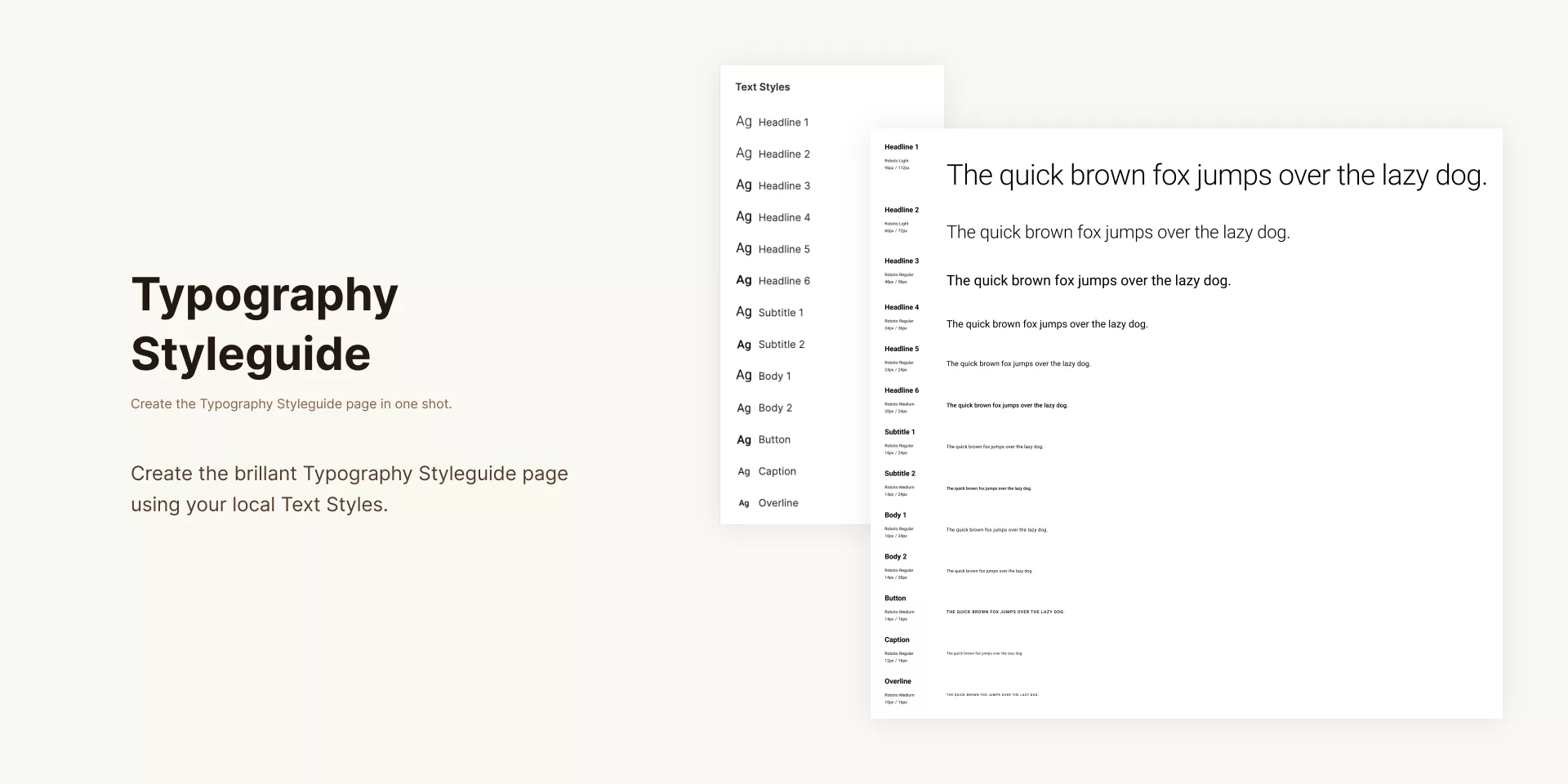 The lead image for the Typography Styleguide tutorial on Figma.