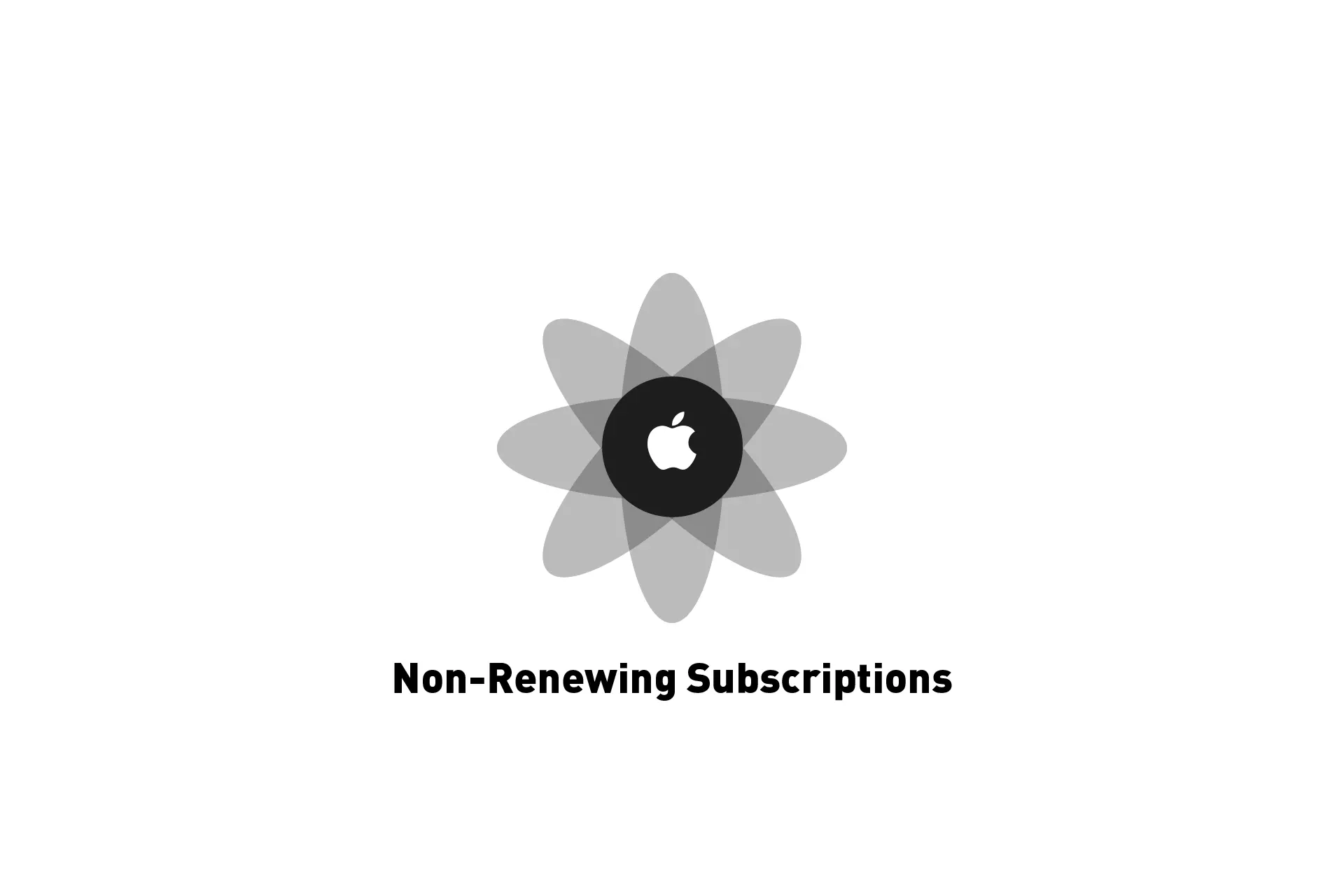 A flower that represents Apple with the text "Non-Renewing Subscriptions" beneath it.