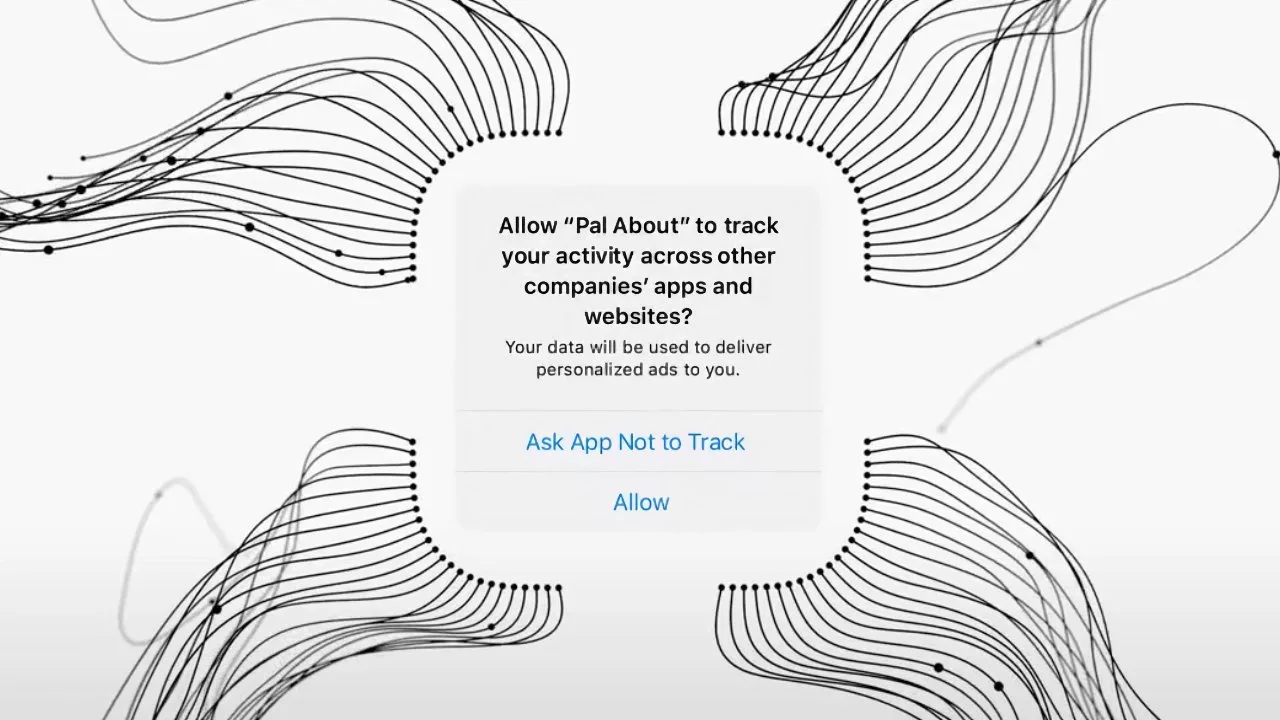A visual showing Apple App Tracking Transparency for PayPal