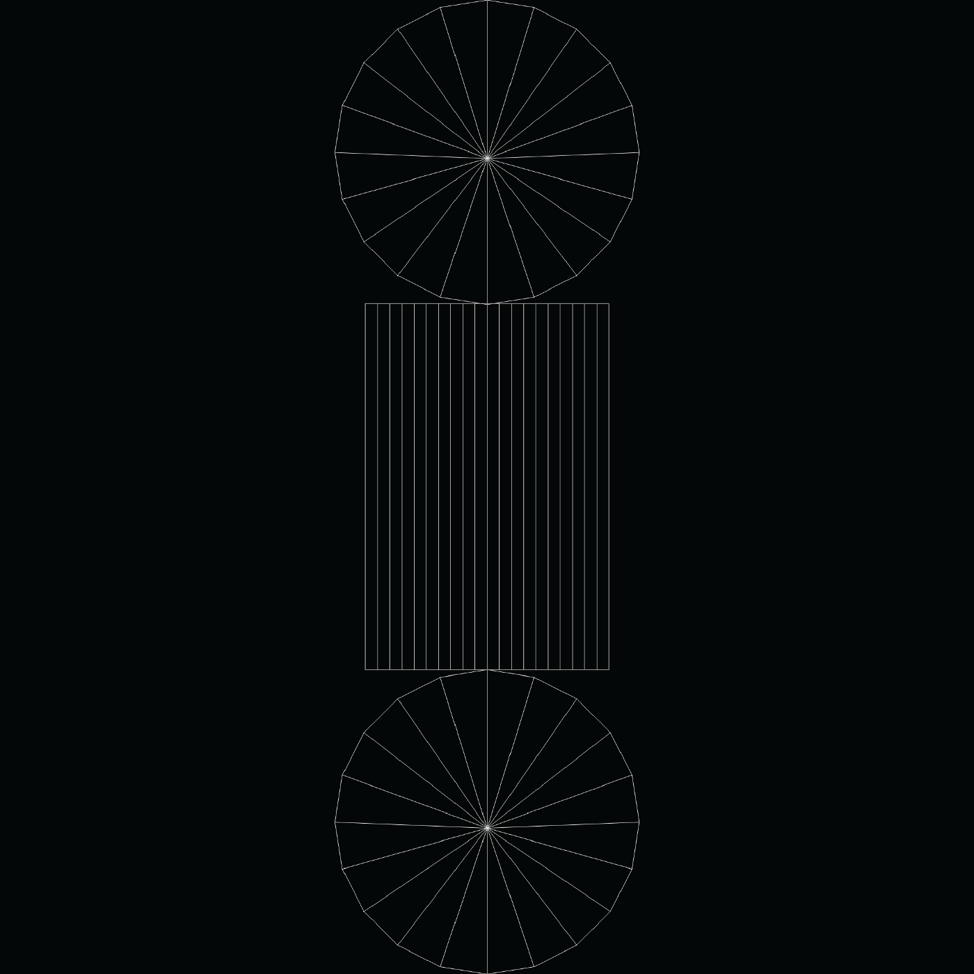 The mesh for a cylinder.