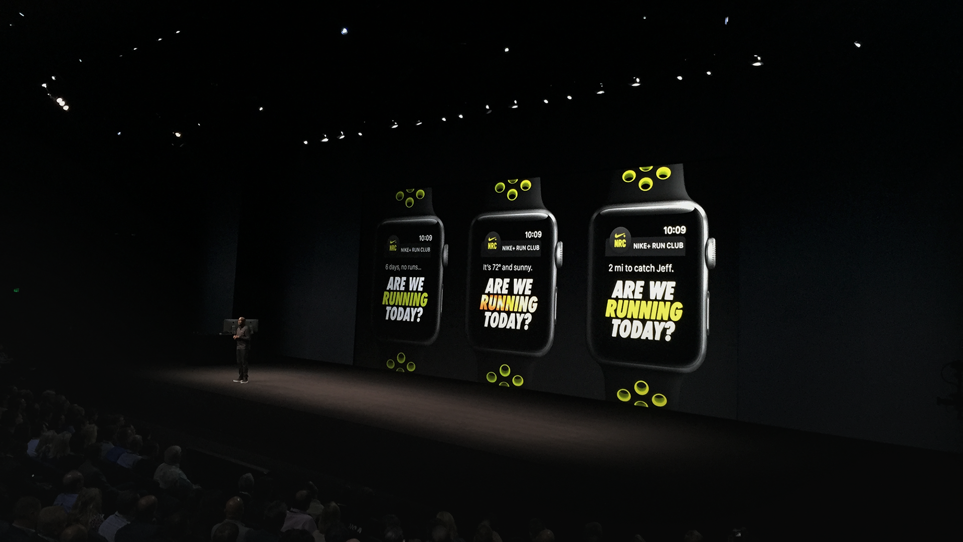 The presentation of the Apple Watch Nike+ during the September 2016 Apple Special Event.