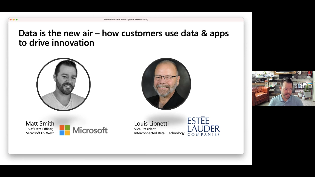 Louis Lionetti, Vice President, Director of Interconnected Retail Technology at Estée Lauder Companies, & Matthew Smith, Chief Data Officer at Microsoft US West discuss the M·A·C Innovation Lab as part of Microsoft Ignite 2021.