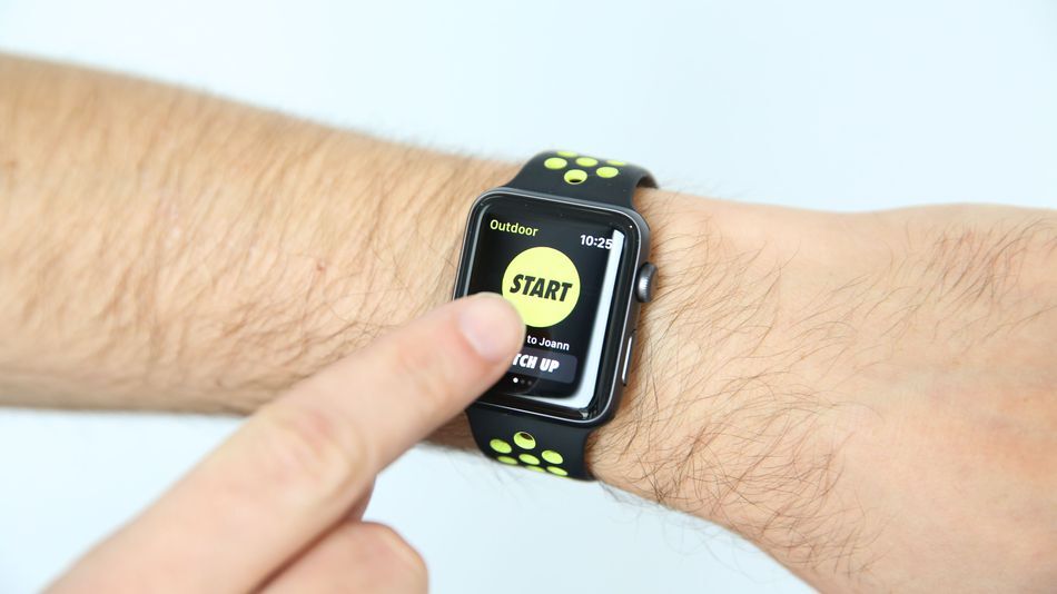 The Apple Watch Nike+'s visual for feature on Mashable.