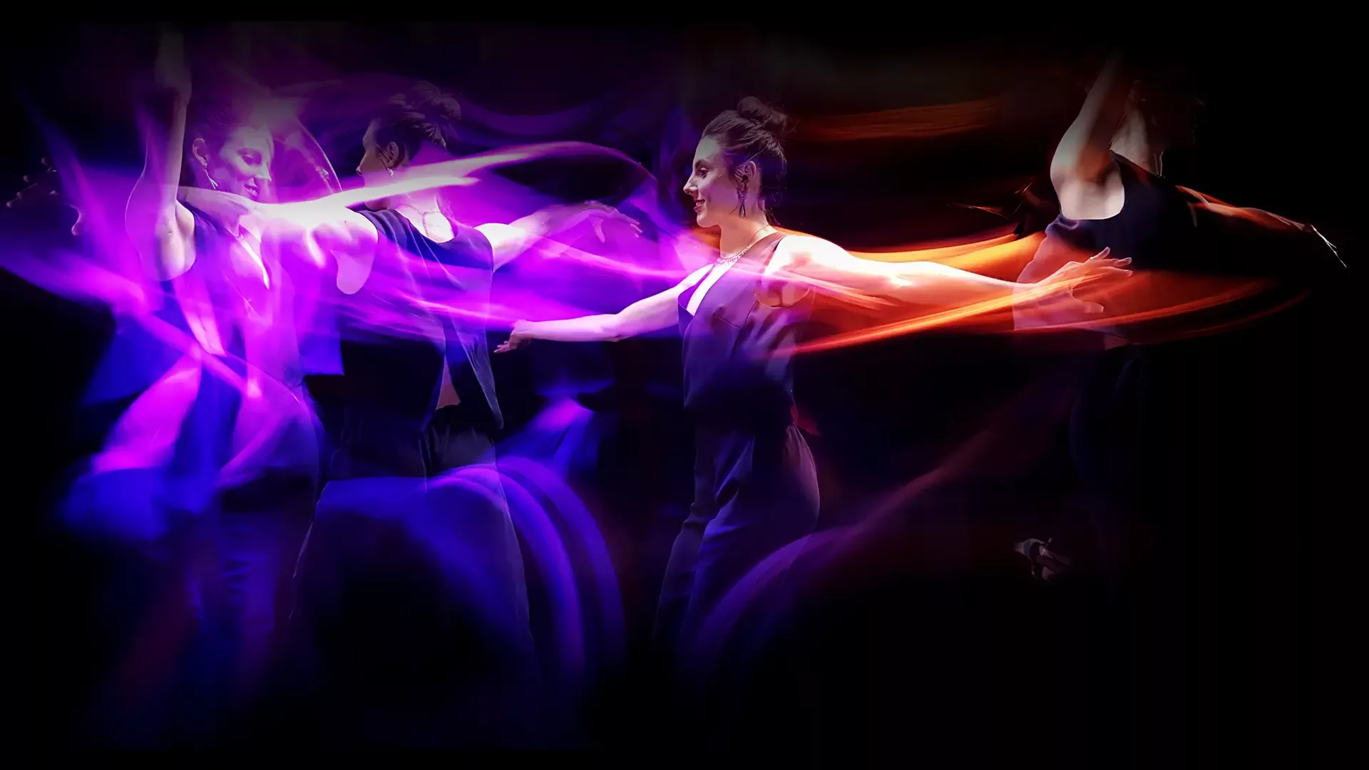 A picture produced by Samsung Hu demonstrating the motion of a woman.